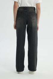 Jeans Niña Wide Leg Gris