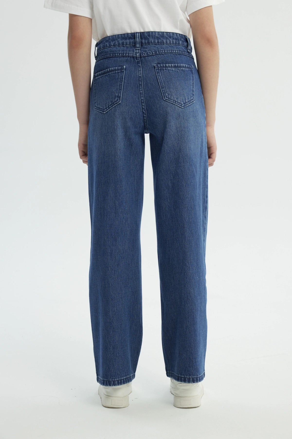 Jeans Niña Wide Leg Azul