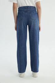 Jeans Niña Wide Leg Azul