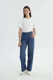 Jeans Niña Wide Leg Azul