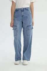Jeans Wide Leg Niña Azul