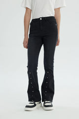 Jeans Flare Niña Negro