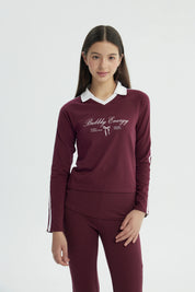Polera Niña Slim Burdeo