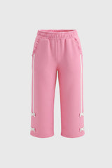 Pantalón Buzo Niña Wide Leg Rosado