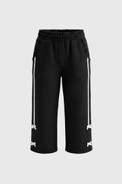 Pantalón Buzo Niña Wide Leg Negro