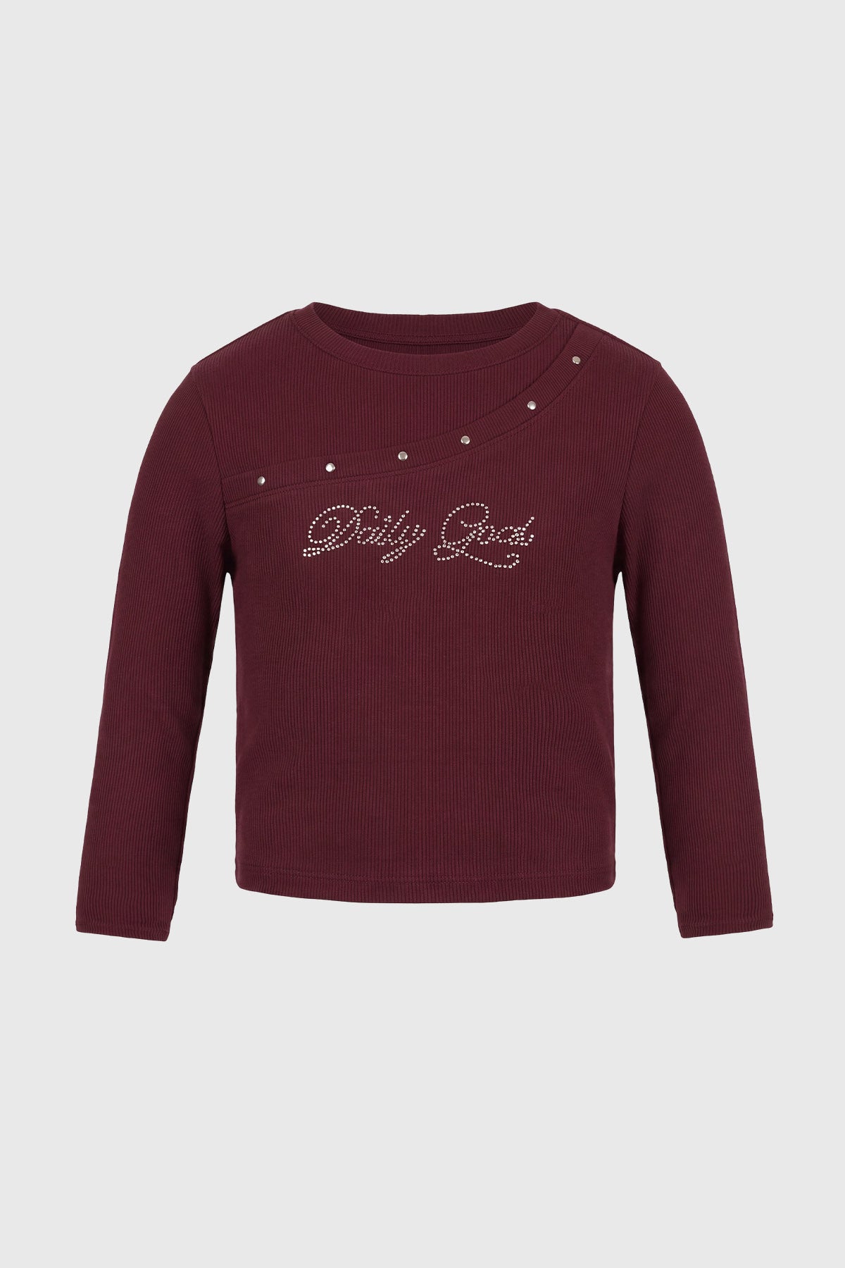 Polera Niña Slim Burdeo