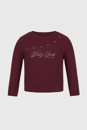 Polera Niña Slim Burdeo