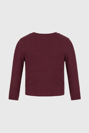 Polera Niña Slim Burdeo