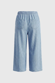 Jeans Wide Leg Niña Azul