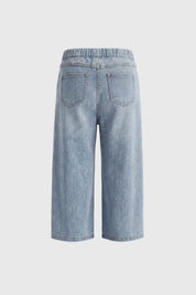 Jeans Wide Leg Niña Azul
