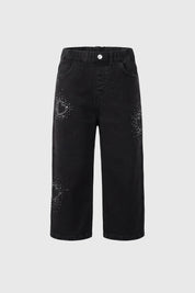 Jeans Wide Leg Niña Negro