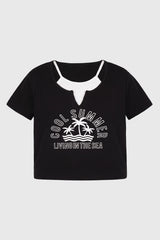 Polera Slim Niña Negro