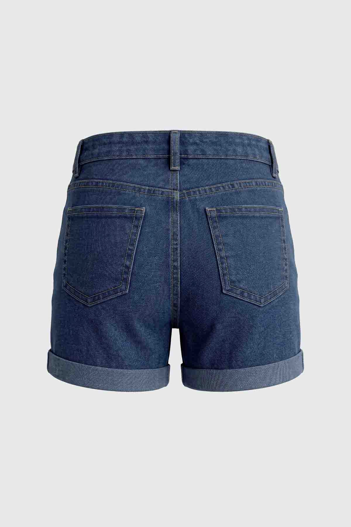Short Casual Niña Azul Oscuro