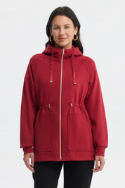 Polerón Mujer Cintura Ajustable Rojo