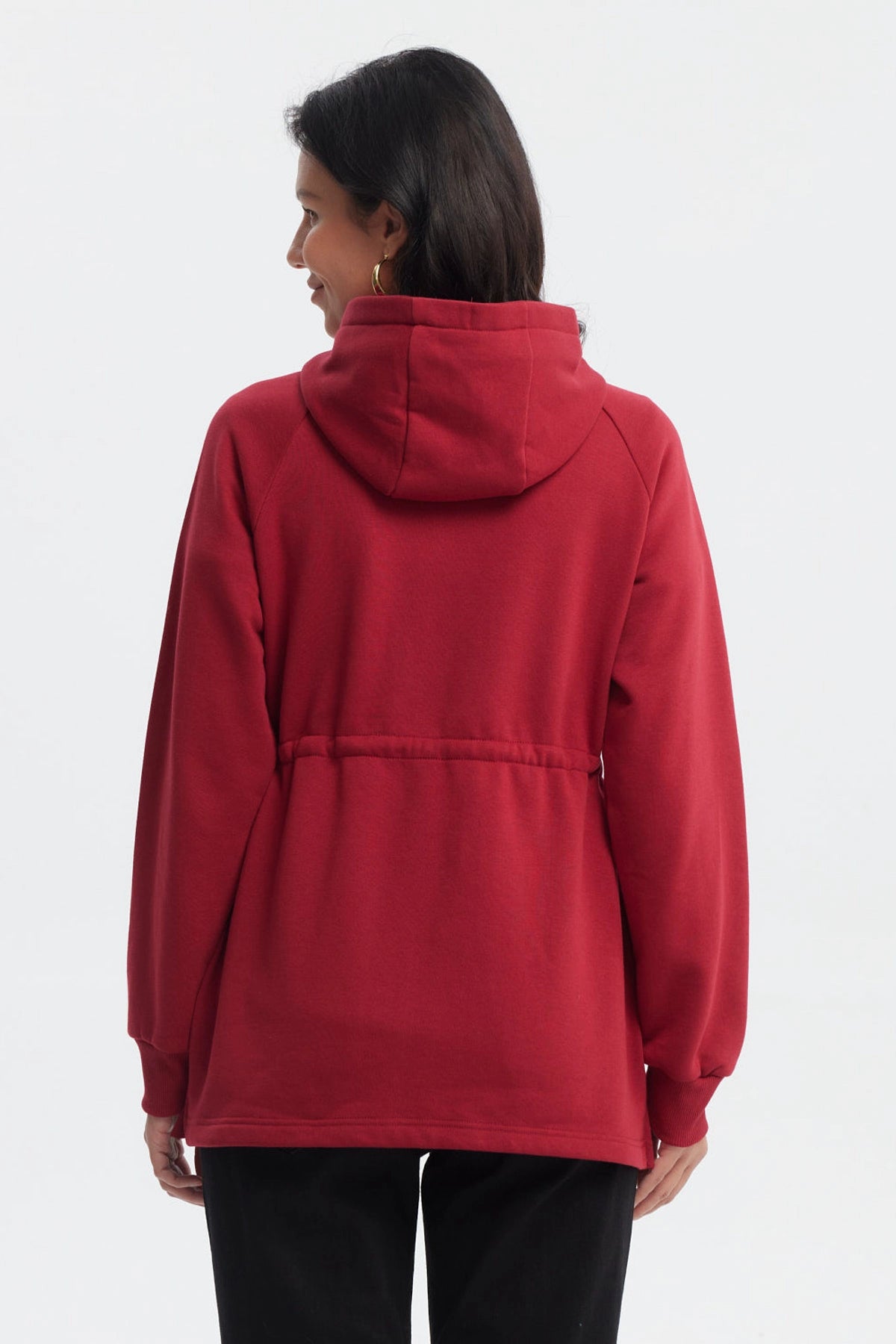 Polerón Mujer Cintura Ajustable Rojo