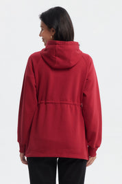 Polerón Mujer Cintura Ajustable Rojo