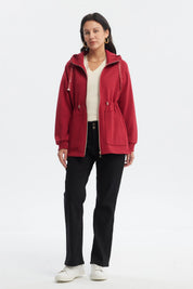 Polerón Mujer Cintura Ajustable Rojo