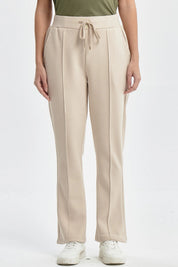 Pantalón Buzo Mujer Clásico Flare Beige