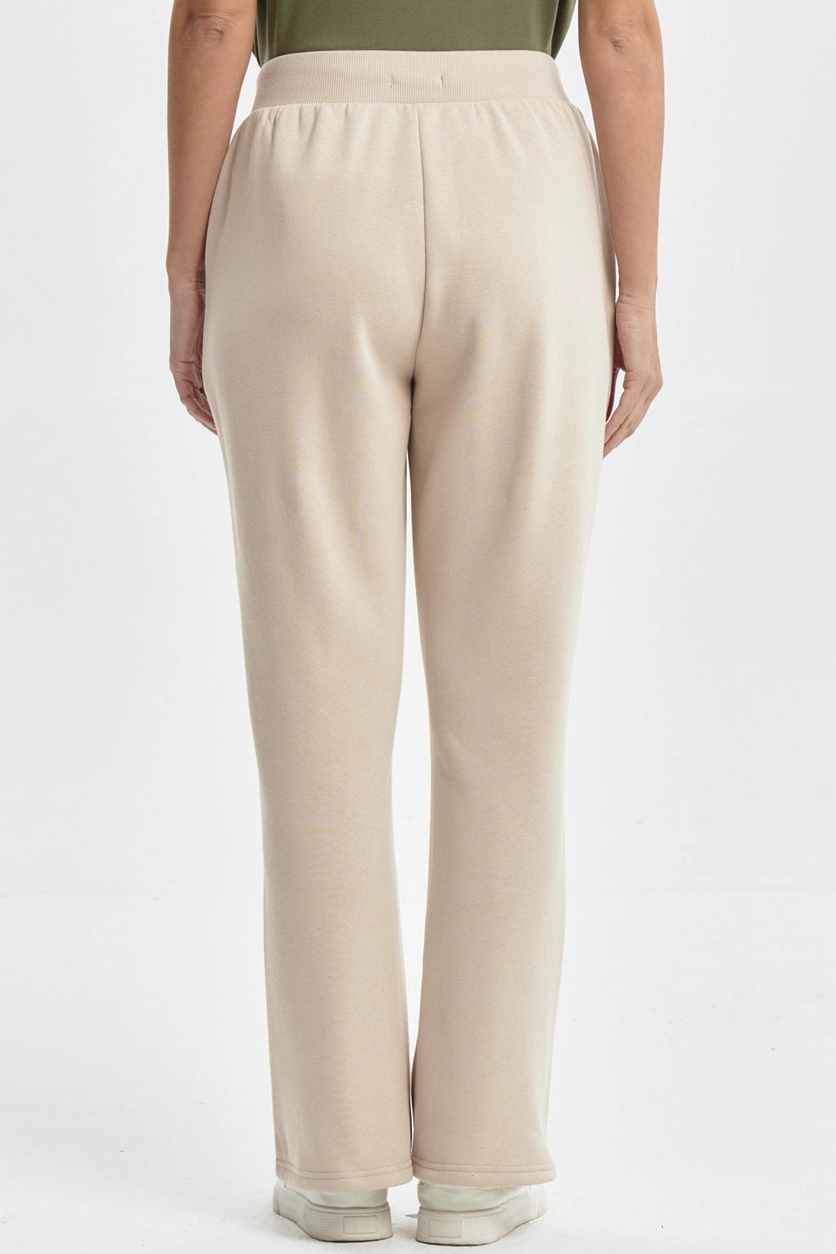 Pantalón Buzo Mujer Clásico Flare Beige