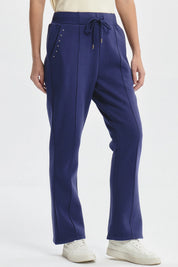 Pantalón Buzo Mujer Clásico Flare Azul