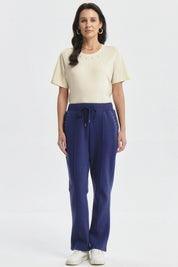 Pantalón Buzo Mujer Clásico Flare Azul