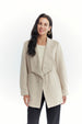 Chaqueta Mujer Lisa Casual Beige