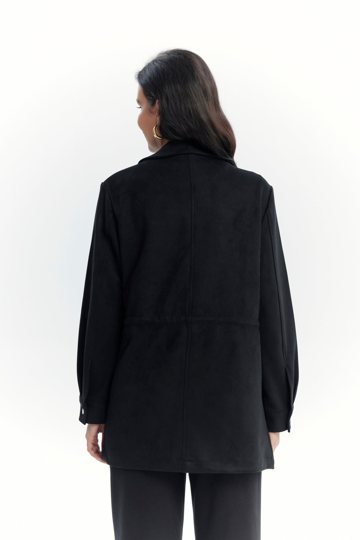 Chaqueta Mujer Lisa Casual Negro