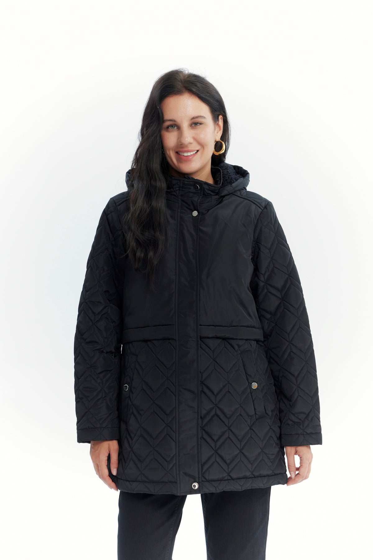 Parka Mujer Slim Negro