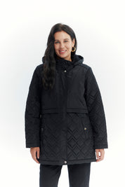 Parka Mujer Slim Negro