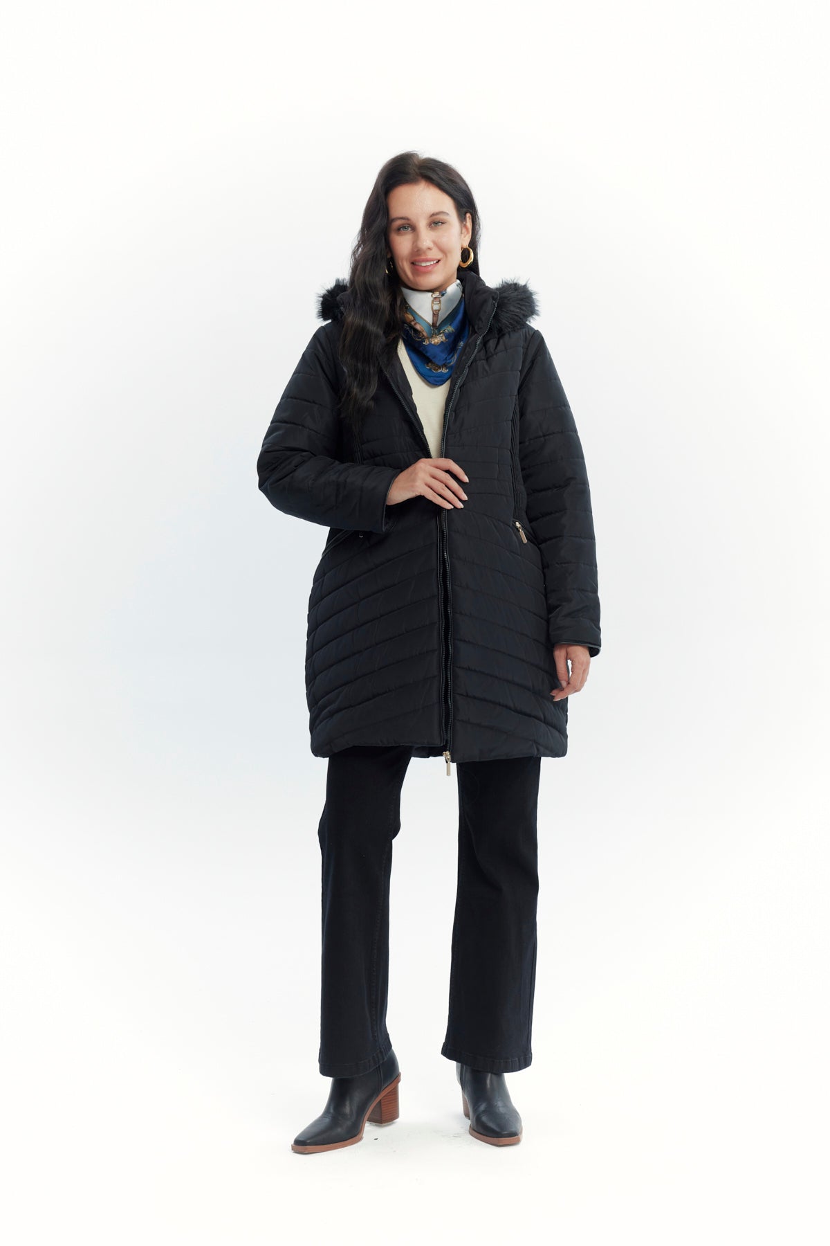 Parka Mujer Full Zipper Negro