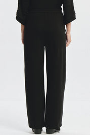 Pantalón Buzo Mujer Con Costura Frontal Negro