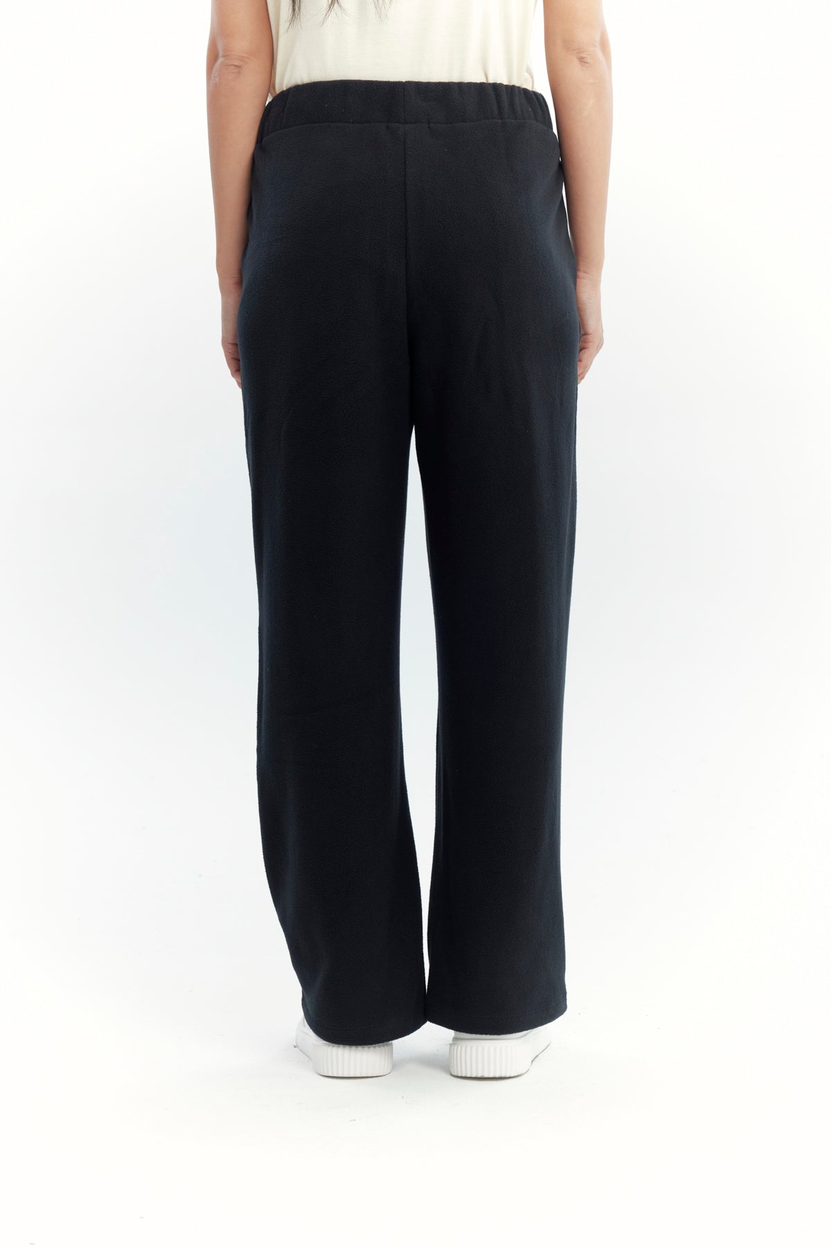 Pantalón Buzo Mujer Calce Recto Micropolar Negro