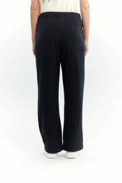 Pantalón Buzo Mujer Calce Recto Micropolar Negro