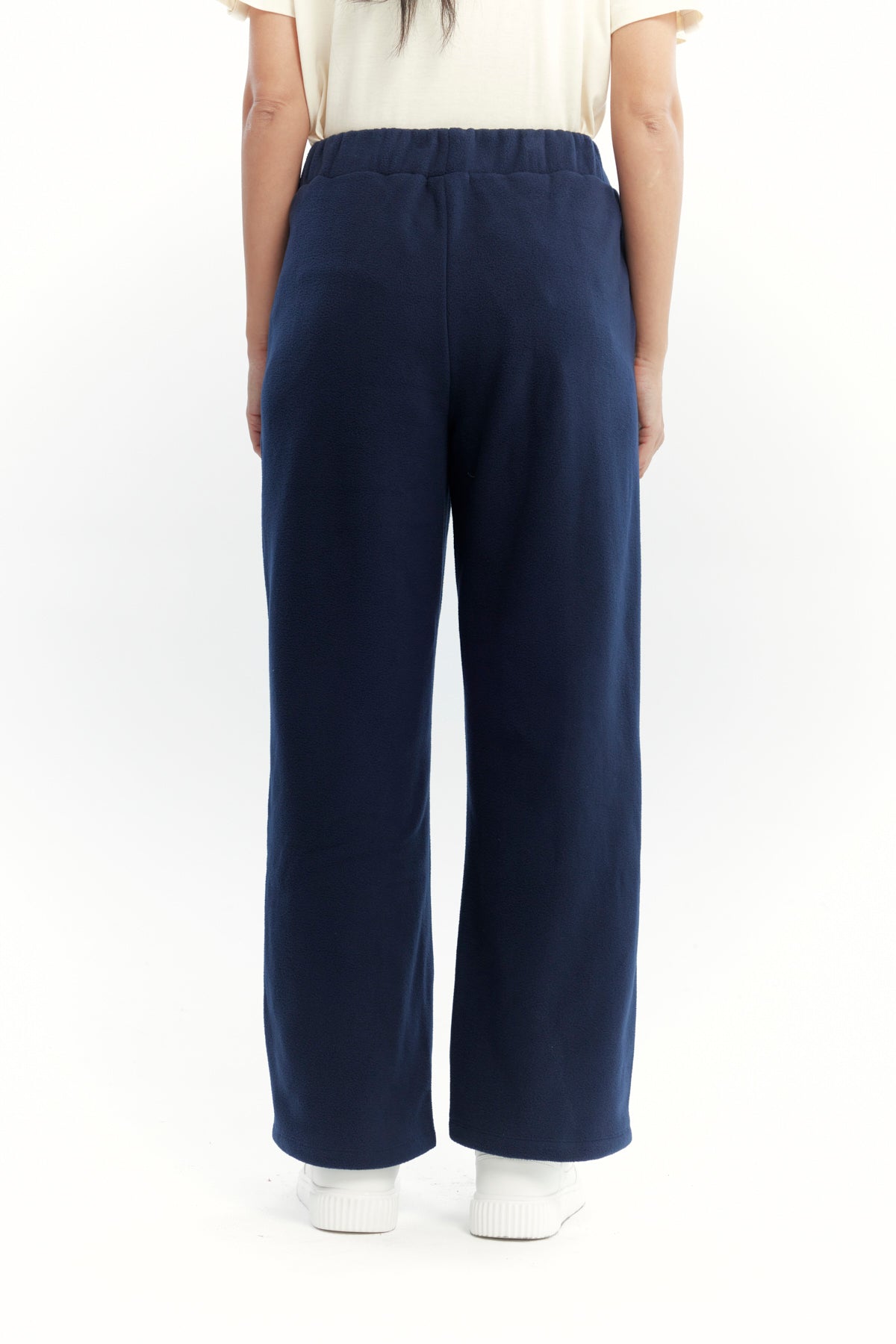 Pantalón Buzo Mujer Calce Recto Micropolar Azul Oscuro