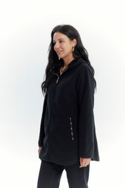 Polar Mujer Largo Detalle Strass Negro