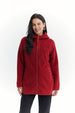 Polar Mujer Largo Detalle Strass Rojo Oscuro