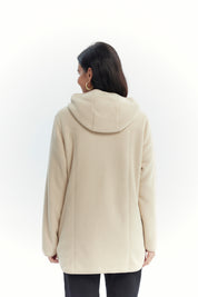 Polar Mujer Largo Detalle Strass Beige Oscuro