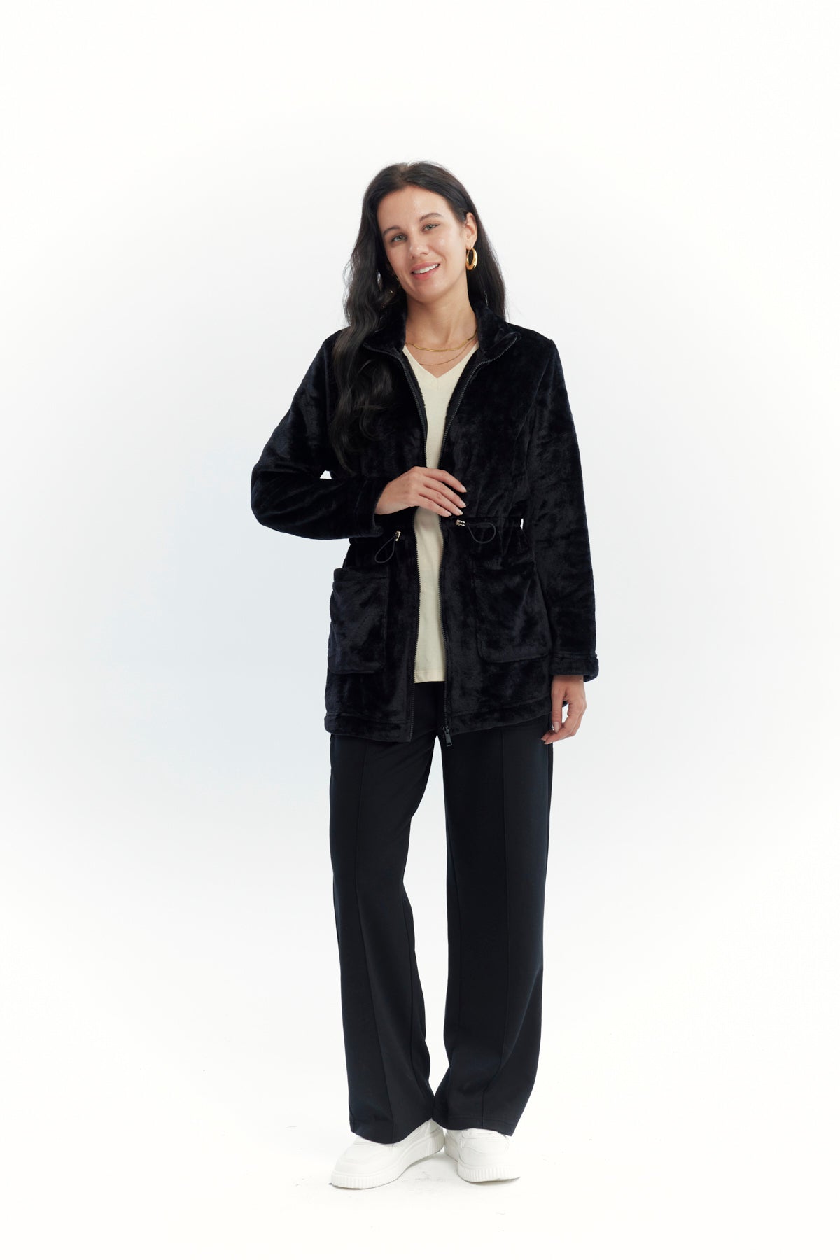 Polar Mujer Cintura Ajustable Negro