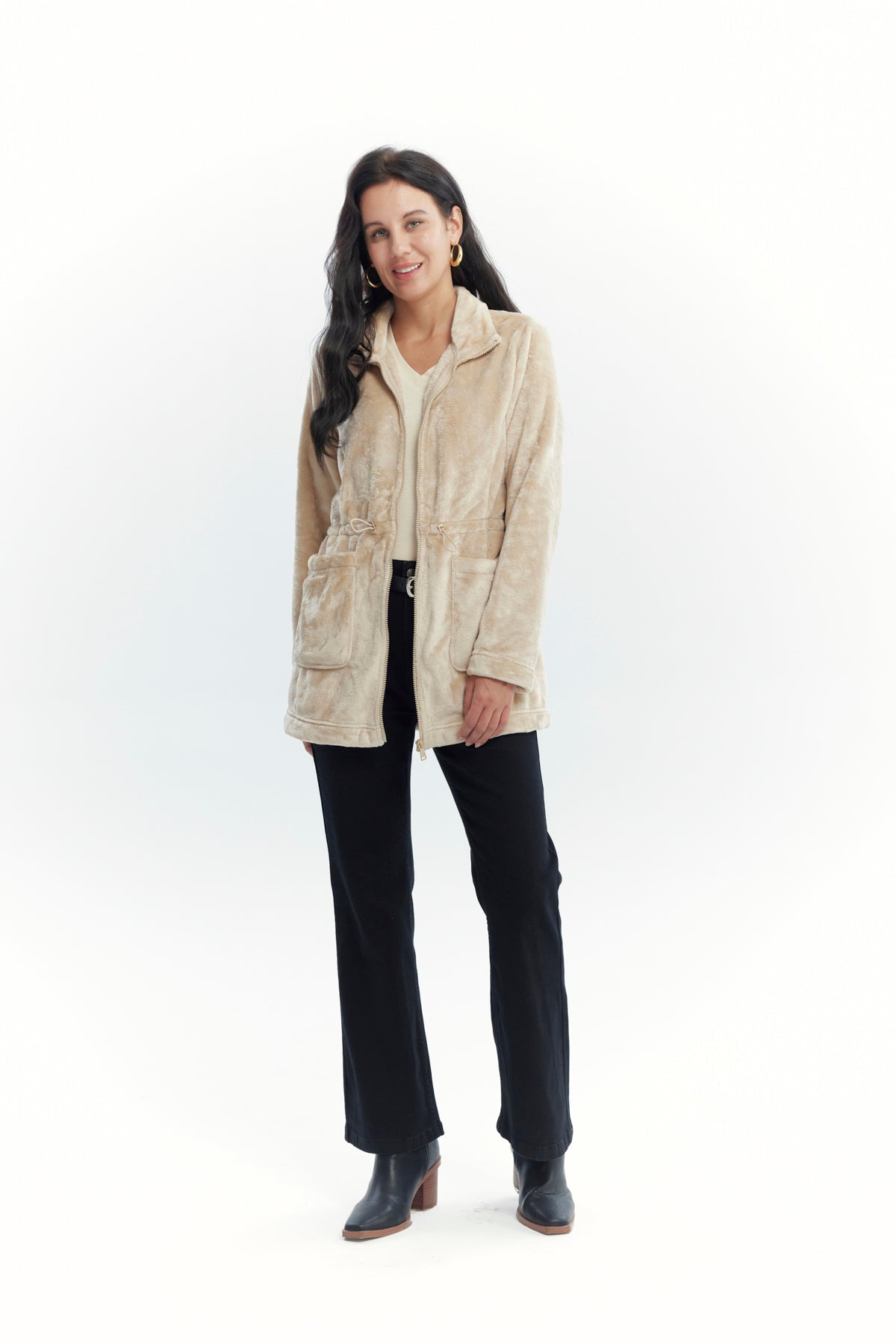 Polar Mujer Cintura Ajustable Beige Oscuro