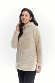 Polar Mujer Corderito Beige