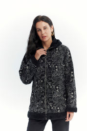 Polar Mujer Full Print Negro