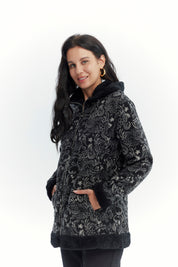 Polar Mujer Full Print Negro