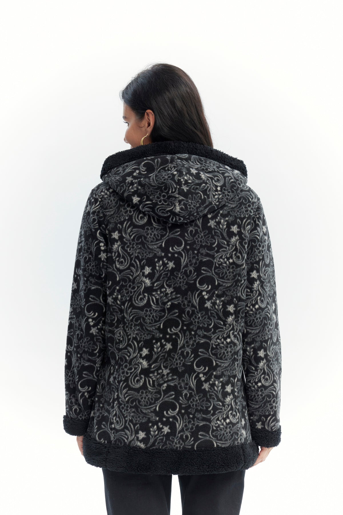 Polar Mujer Full Print Negro