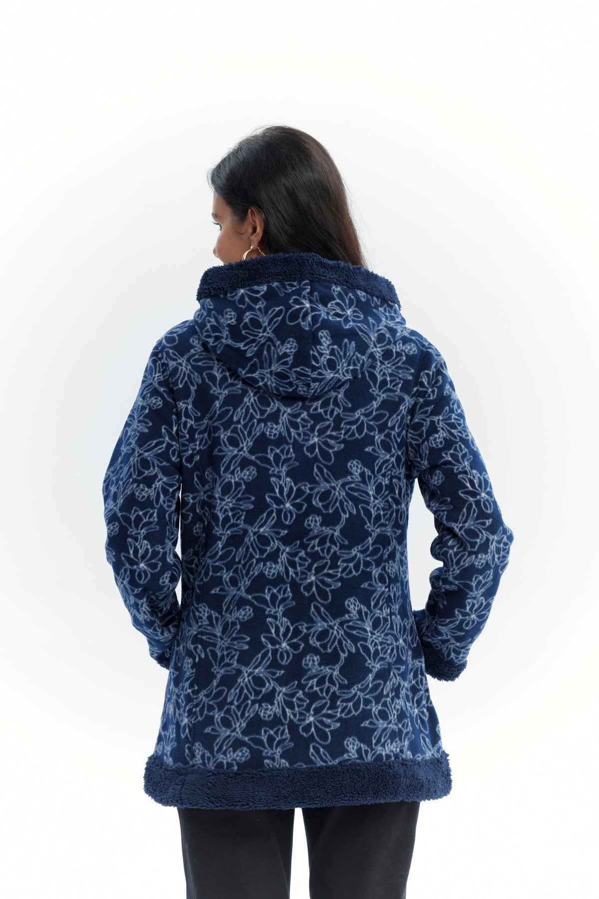 Polar Mujer Full Print Azul Oscuro