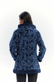 Polar Mujer Full Print Azul Oscuro