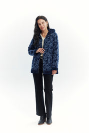 Polar Mujer Full Print Azul Oscuro