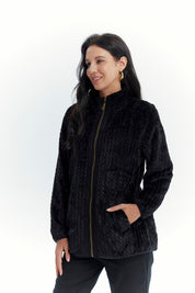 Polar Mujer Textura Negro