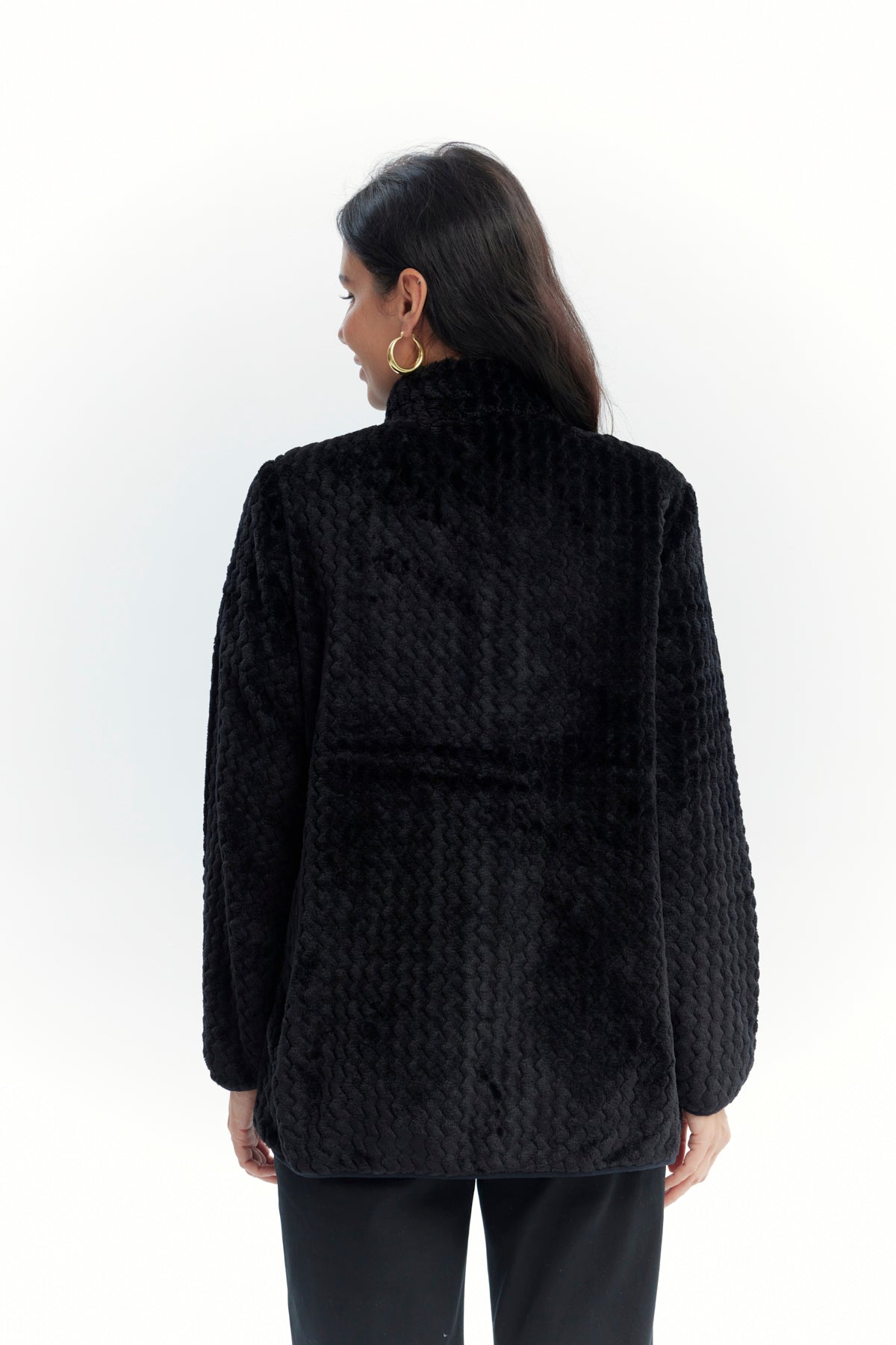 Polar Mujer Textura Negro