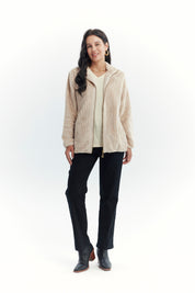Polar Mujer Textura Beige Oscuro