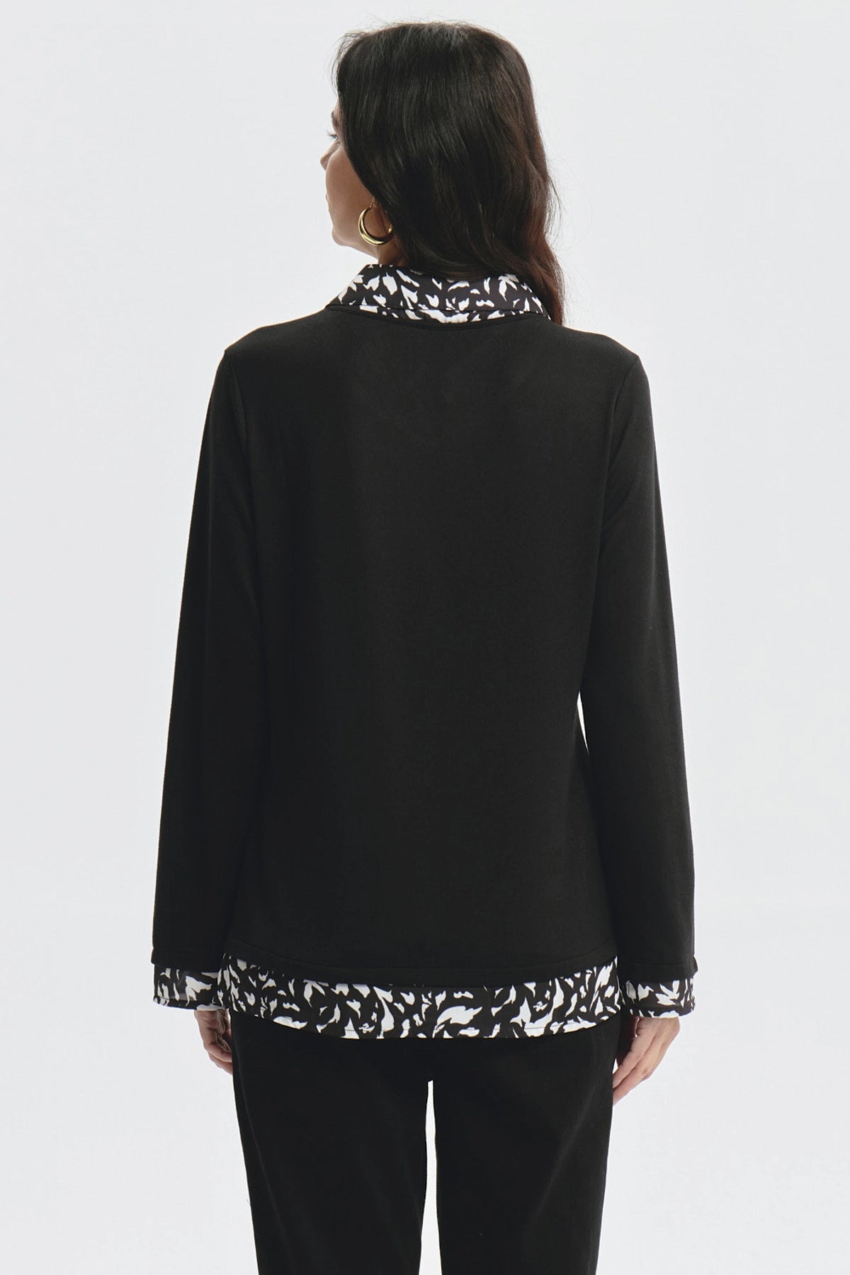 Polera Mujer Aplicación Pañuelo Negro